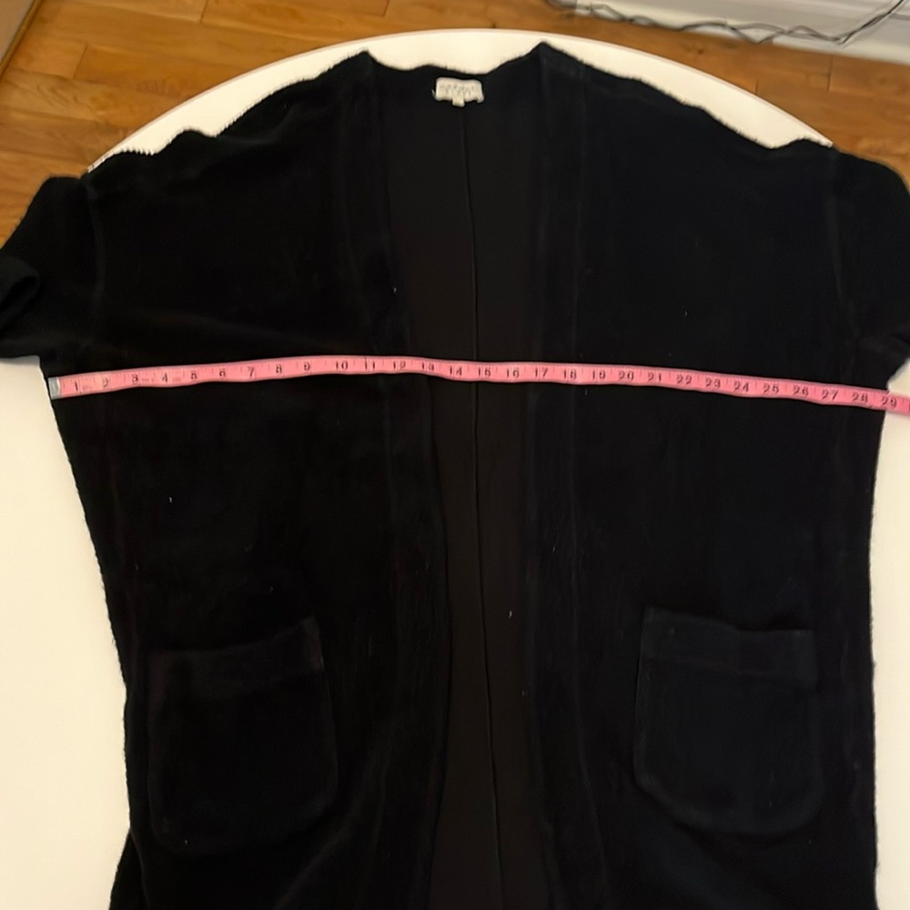 Calder Blake Black Sweater Open-Front Duster - Picture 5 of 6